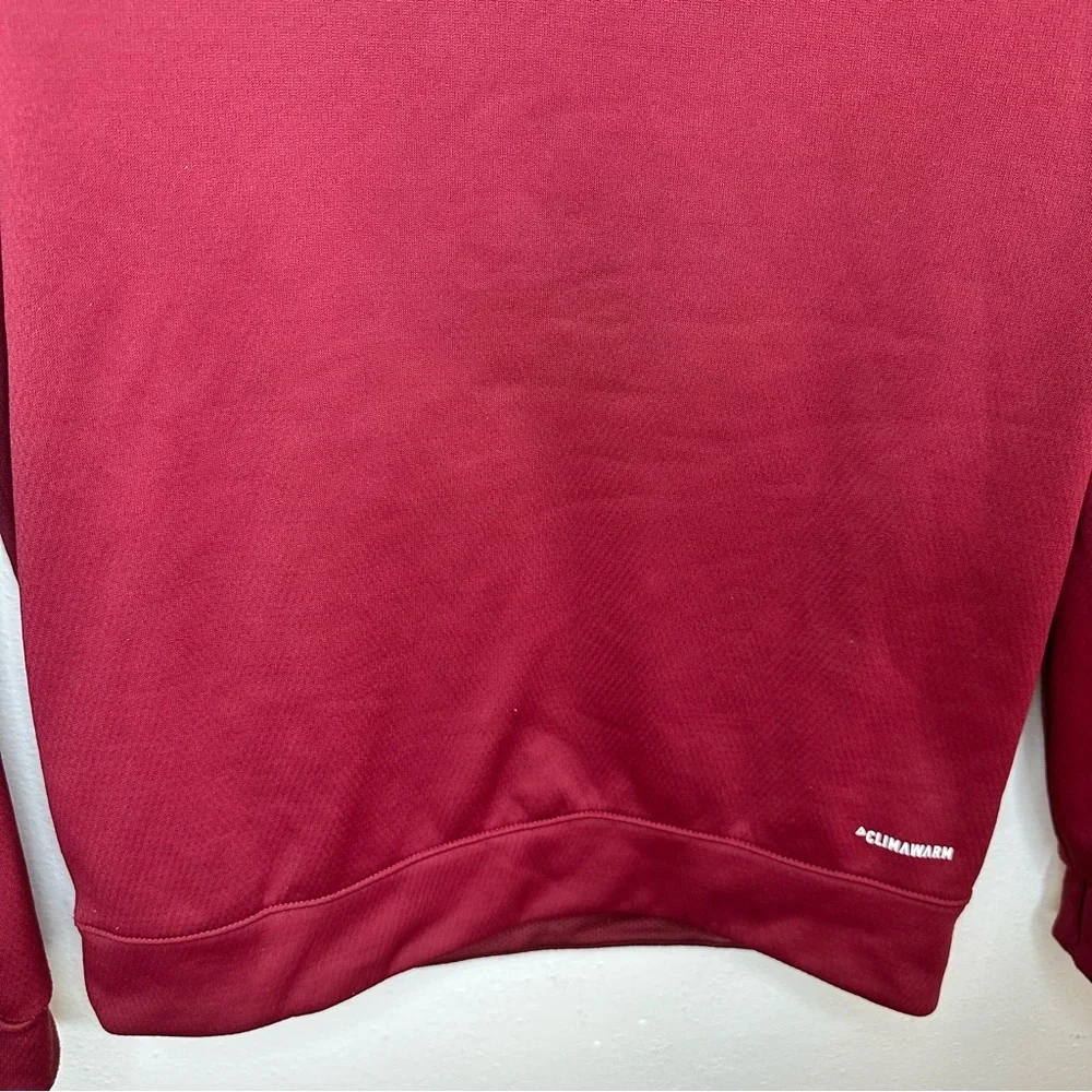 Adidas Red Climawarm Woman's Red Sweatshirt Size Small - Picture 8 of 13